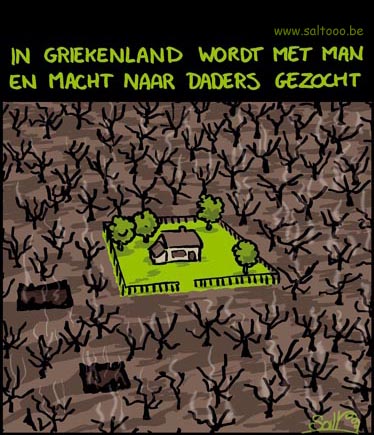 De tragische bosbranden in Griekenland