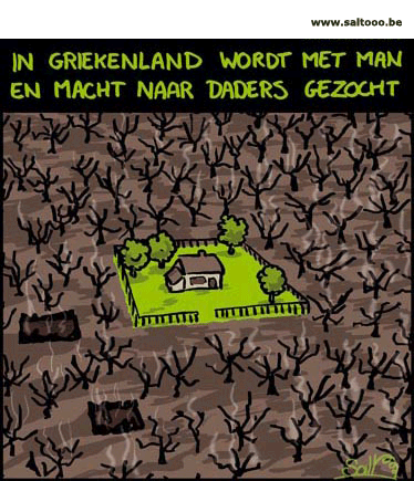 De tragische bosbranden in Griekenland