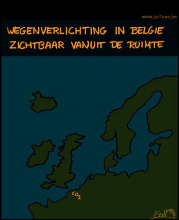 Lichtpollutie in Belgie
