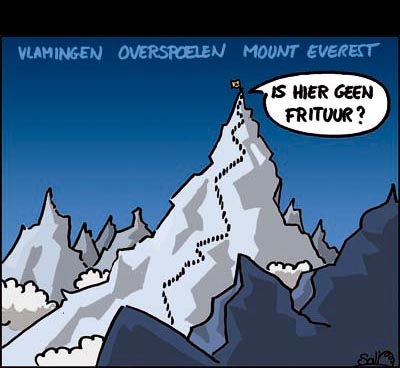 Vlamingen overspoelen de mount everest