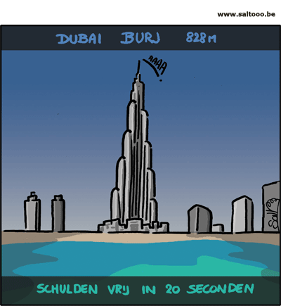 Hoogste gebouw, Burj, staat in Dubai