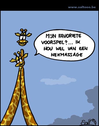 Giraf met kriebels