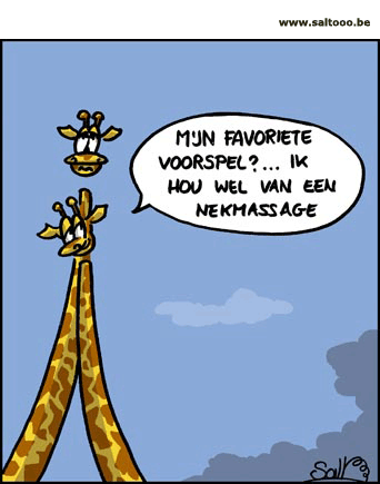 Giraf met kriebels