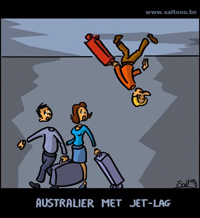 Australier met jetlag