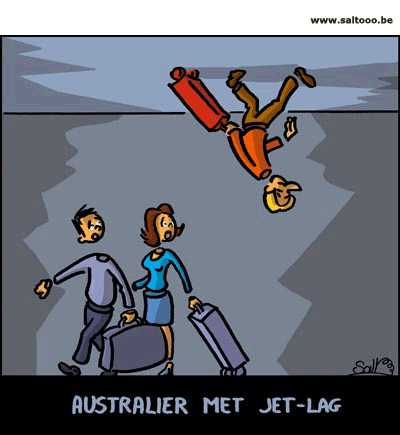 Australier met jetlag