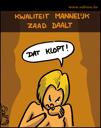 De kwaliteit van het mannelijk zaad daalt