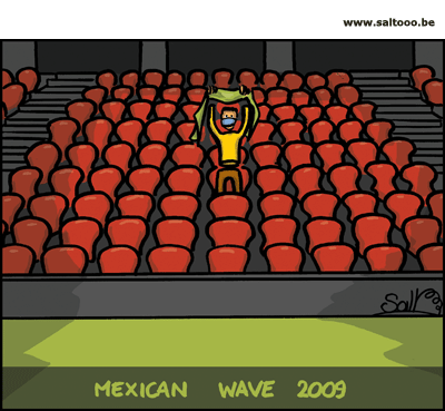 De mexican wave is niet meer wat het geweest is