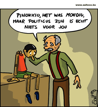 Pinokkio ambieert een carriere als politicus