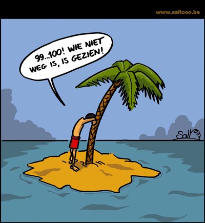 Verstoppertje op een onbewoond eiland