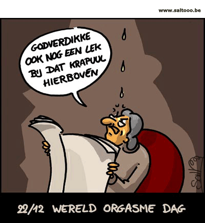 Maandag 22 december is het weer een bewogen dag de wereld orgasme dag voor