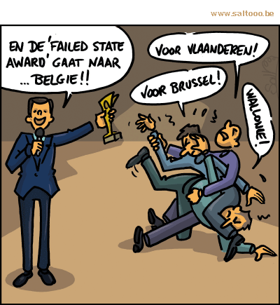 Thema van de cartoon op deze pagina: Cartoon: Is België dan echt een failed state?, klik op de cartoon om naar de volgende te gaan