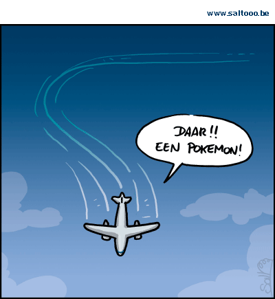 Thema van de cartoon op deze pagina: De wereld in de ban van de Pokémon Go, klik op de cartoon om naar de volgende te gaan