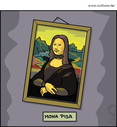 Thema van de cartoon op deze pagina: Nieuw schilderij ontdekt van Leondardo Da Vinci, klik op de cartoon om naar de volgende te gaan