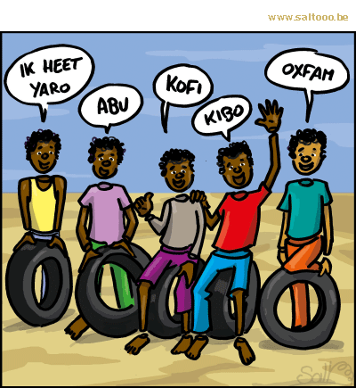 Thema van de cartoon op deze pagina: Een aantal Oxfam medewerkers maakten zich schuldig aan een heus seksschandaal, klik op de cartoon om naar de volgende te gaan