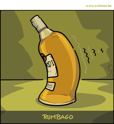 Alcohol kan gevaarlijk zijn voor een lumbago