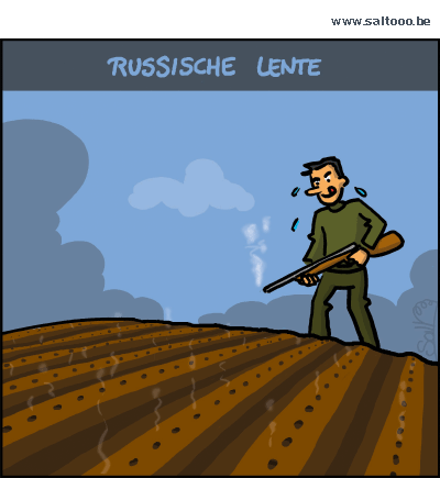 Thema van de cartoon op deze pagina: In de russische lente wordt niet alleen plantgoed gezaaid, klik op de cartoon om naar de volgende te gaan
