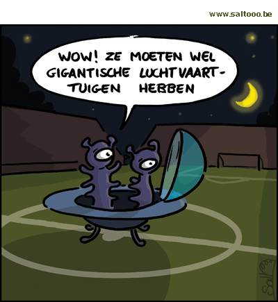 In het holst van de nacht tijdens een UFO verkenning