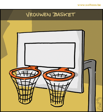 De korf in het vrouwenbasket